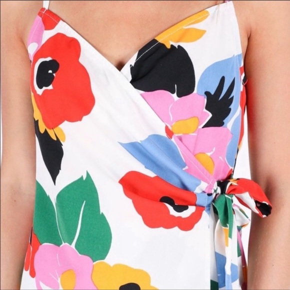 NWT SHOW ME YOUR MUMU | Jay Wrap Dress Floral Print L - Picture 3 of 4